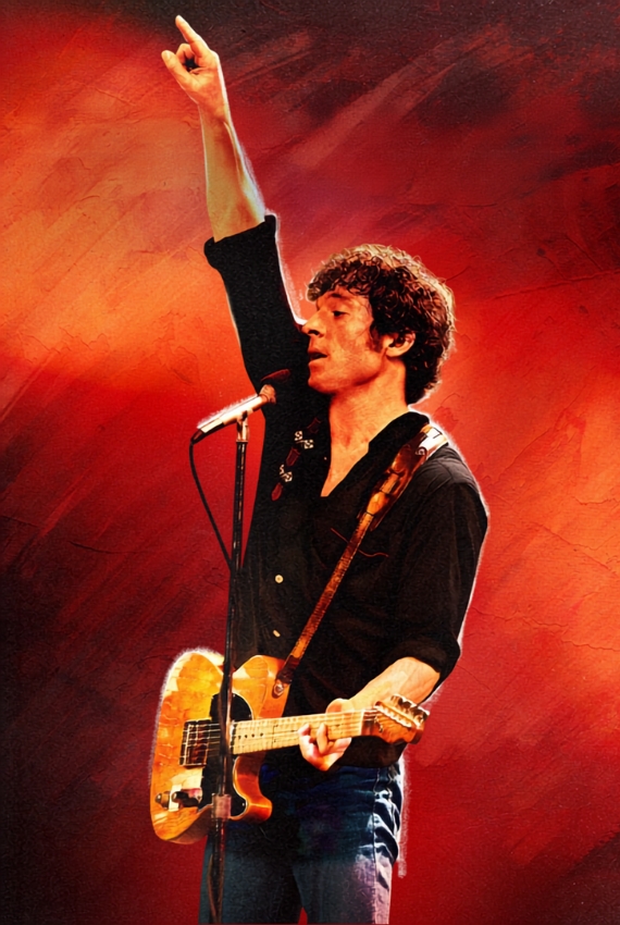 il cantante sul palco