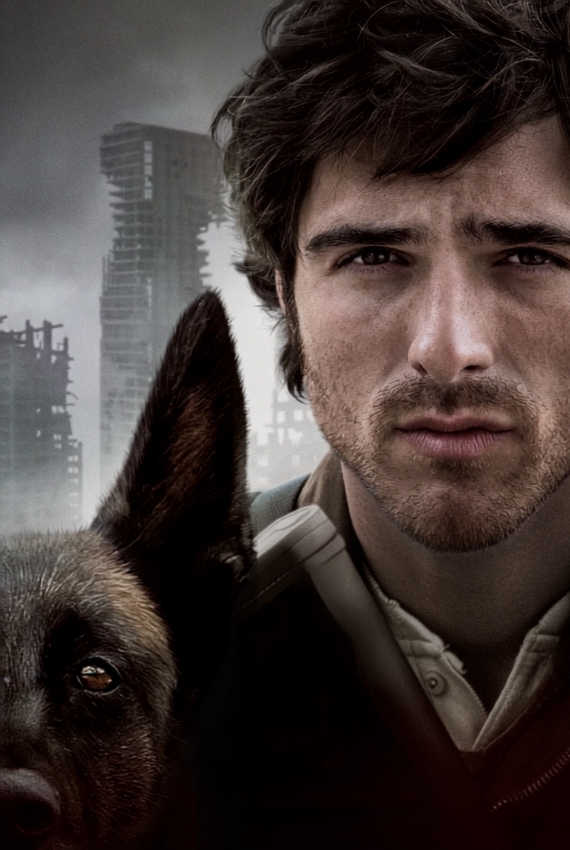 il protagonista con il suo fedele cane