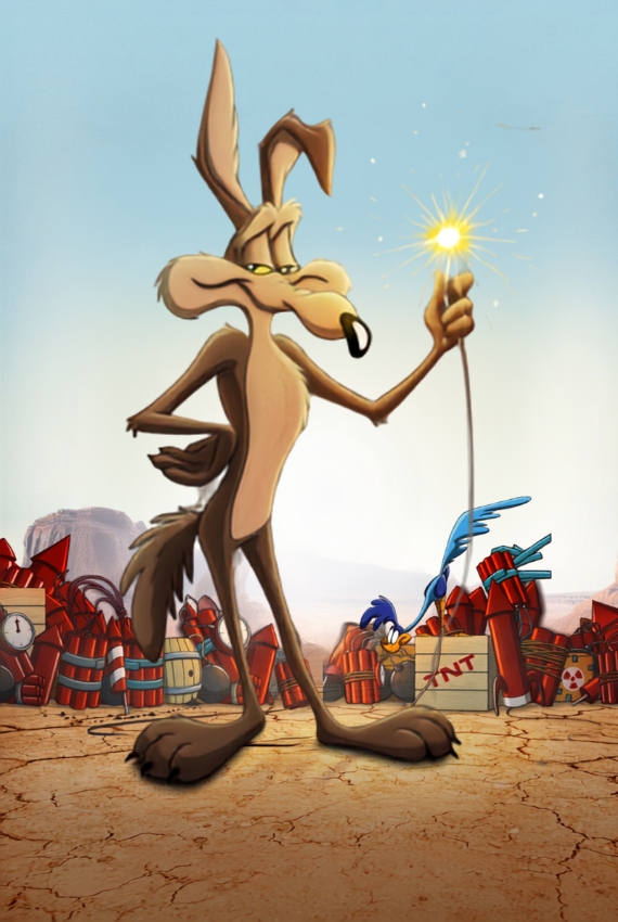 will coyote e la sua famosa dinamite