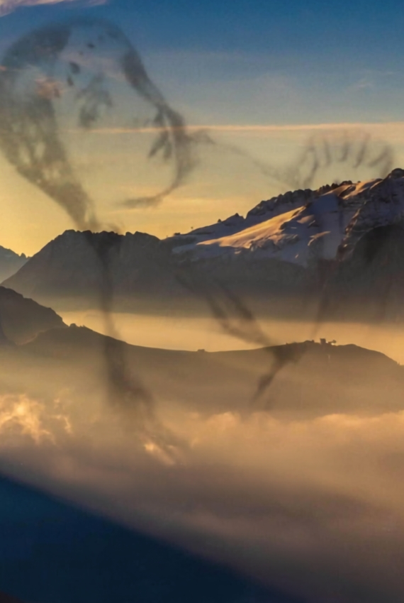 le dolomiti al tramonto