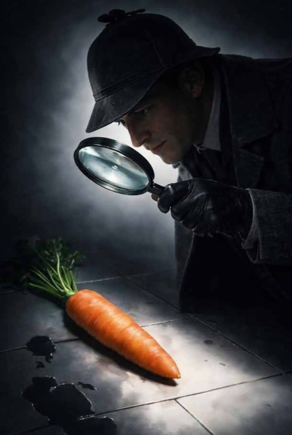 un investigatore indaga sull'omicisio di una carota